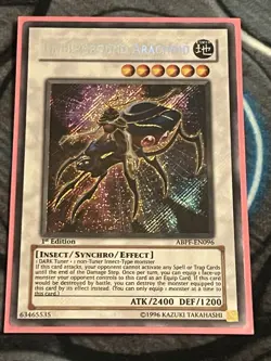 Yugioh Underground Arachnid ABPF-EN096 Secret Rare 1st Edition LP - Image 1
