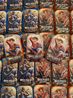 [81] ONE PIECE TIN PACK SET VOL 2 LUFFY ACE SABO EMPTY TIN NO PACKS OR PROMOS - Image 1