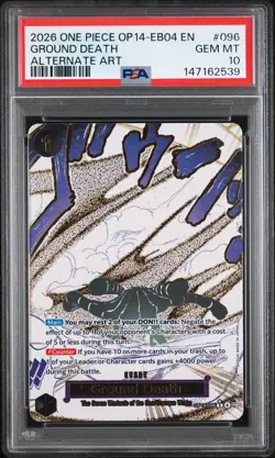 2026 ONE PIECE OP14-EB04-THE AZURE SEA'S SEVEN ALTERNATE ART GROUND DEATH PSA 10 - Image 1