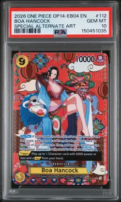2026 ONE PIECE THE AZURE SEA'S SEVEN SPECIAL ALT ART #112 BOA HANCOCK PSA 10 - Image 1