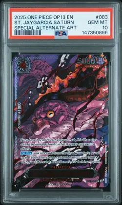 PSA 10 Sequential OP13 Demon Pack Carrying on His Will English One Piece God SP - Image 2