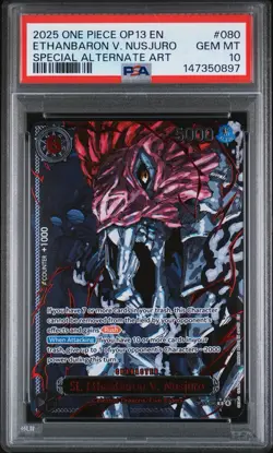 PSA 10 Sequential OP13 Demon Pack Carrying on His Will English One Piece God SP - Image 4