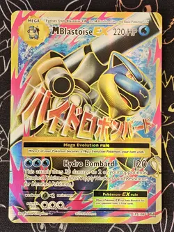 Pokemon Mega M Blastoise EX Full Art Ultra Rare Holo Card 102/108 XY Evolutions - Image 1