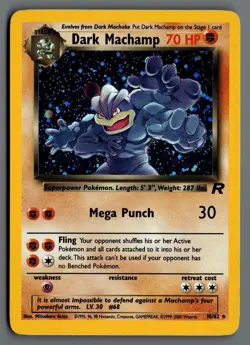 Dark Machamp (10) 10/82 Team Rocket Holo Pokemon Card - Image 1