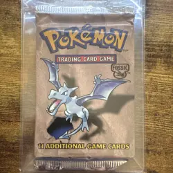 Pokemon Fossil Booster Pack Aerodactyl Art Sealed 11 Cards Wizards of the Coast - Image 1