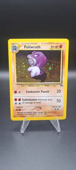 Poliwrath Neo Discovery Holo Rare Unlimited Pokemon TCG Card 9/75 LP - Image 1