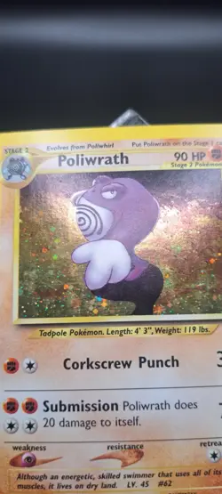 Poliwrath Neo Discovery Holo Rare Unlimited Pokemon TCG Card 9/75 LP - Image 4