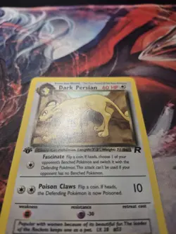 Pokemon TCG Dark Persian 42/82 Team Rocket Uncommon card 1st Edition LP - Image 2
