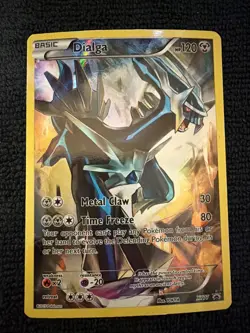 Dialga XY77 Holo Mythical Black Star Promo Pokemon Card - Image 1