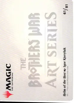 Helm of the Host Art Card (Gold-Stamped Signature) 61 - Brothers War: Art Series - Image 2