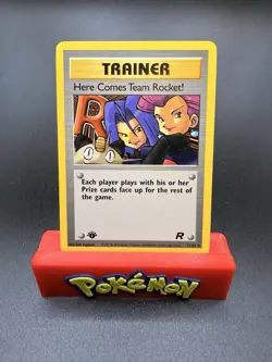 1st Edition Here Comes Team Rocket 71/82 Team Rocket Pokemon Card Rare Near Mint - Image 1