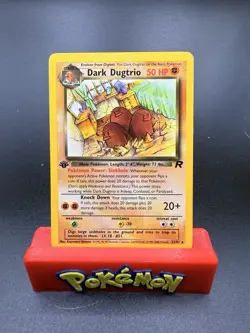 Dark Dugtrio - 23/82 - Pokemon Team Rocket 1st Edition Rare Card WOTC LP - Image 1