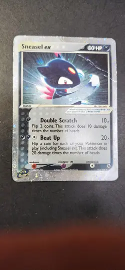 Pokemon TCG Sneasel EX Ultra Rare Holo Card 103/109 Ruby & Sapphire 2003 - Image 2