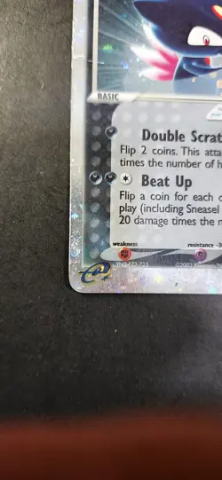 Pokemon TCG Sneasel EX Ultra Rare Holo Card 103/109 Ruby & Sapphire 2003 - Image 4