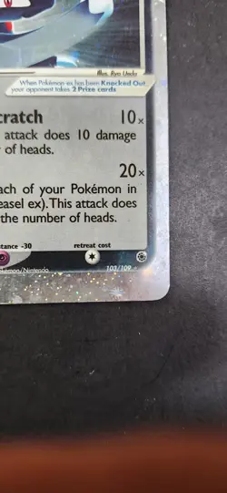 Pokemon TCG Sneasel EX Ultra Rare Holo Card 103/109 Ruby & Sapphire 2003 - Image 5