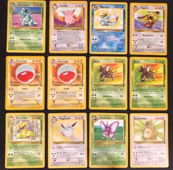 Vintage Rare Pokemon Card Lot - 1999 WotC Jungle Set Non Holo Collection - Image 1