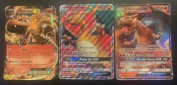 Charizard JUMBO Oversized Card Lot of 3x - HP/DMG – 11/106, SM60, SM195 - Image 1