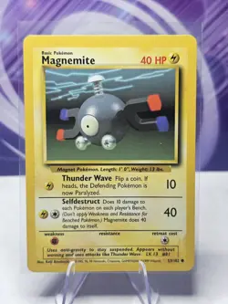 Magnemite 53/102 Base Set Pokemon Card NM Vintage - Image 1