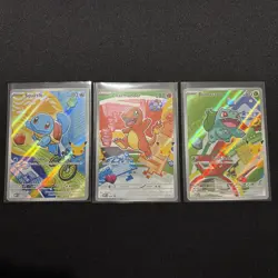 Pokemon TCG First Partner Illustration Collection Series 1 Kanto GEN 1 3x Cards - Image 1