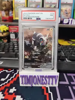 Pokemon TCG SV White Flare Blitzle Card 114/086 Illustration Rare PSA 9 - Image 1