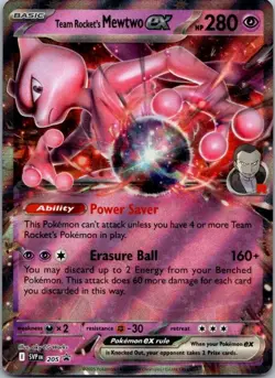 Team Rocket's Mewtwo ex Promo SV: Scarlet & Violet Promo Cards 205 NM - Image 1