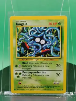 Tangela 66/102 Base Set Unlimited Common 1999 English Pokemon Card WoTC TCG - Image 1