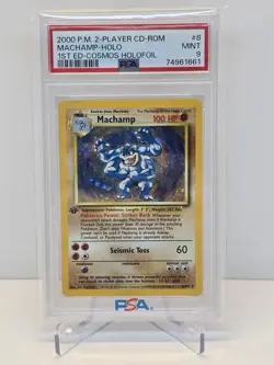 Machamp 8/102 1st Ed Base Set Cosmos Holofoil Pokemon Card / Card 2000 PSA 9 - Image 2