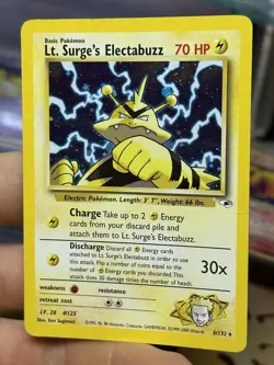 Lt. Surge's Electabuzz 6/132 Gym Heroes 2000 Holo Vintage Pokemon Card Lot WOTC - Image 4