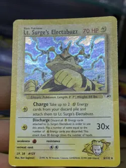 Lt. Surge's Electabuzz 6/132 Gym Heroes 2000 Holo Vintage Pokemon Card Lot WOTC - Image 5