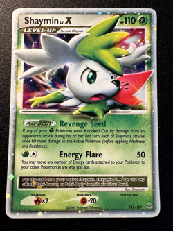 Shaymin LV.X 127/127 Platinum Pokemon Card Holo Foil Rare MP - Image 1