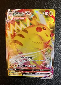 Pokemon TCG Sword & Shield Pikachu VMAX Black Star Promo Card SWSH286 - Image 1
