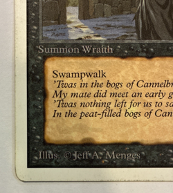 Bog Wraith Unlimited Edition (2ED) Magic the Gathering 1993 Uncommon MP - Image 2