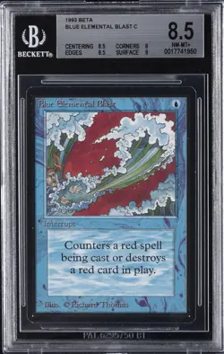 1993 MAGIC: THE GATHERING BETA C BLUE ELEMENTAL BLAST BGS 8.5 - Image 1