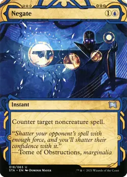 MTG Negate Showcase Borderless ** Strixhaven Mystical Archive ** English - Image 1