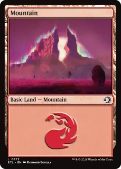 MtG Mountain L 0272 Lorwyn Eclipsed Basic Land Foil - Image 1