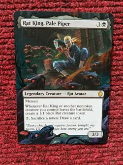 Rat King, Pale Piper MTG Teenage Mutant Ninja Turtles Hand Painted Altered Art v - Image 1