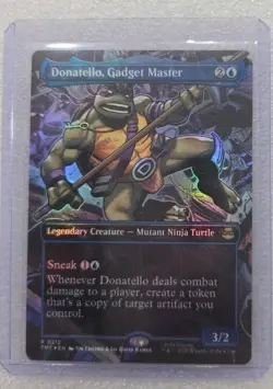 FOIL BORDERLESS Donatello, Gadget Master R 212 - TMNT MTG TMT - Image 1