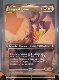 Aang and Katara (Borderless) Avatar: The Last Airbender MTG Regular Near Mint - Image 1