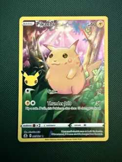 Pokemon TCG Celebrations Pikachu Holo Card 005/025 Collectible, Near Mint - Image 1