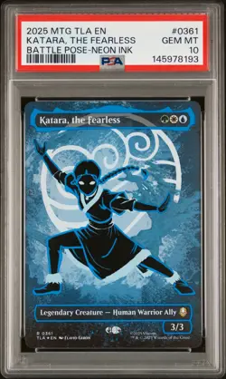 2025 MTG AVATAR: BORDERLESS-NEON INK #0361 KATARA, THE FEARLESS PSA 10 - Image 1