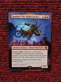 Raphael, the Nightwatcher Teenage Mutant Ninja Turtles Hand Painted Altered Art - Image 1