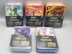 Magic The Gathering Teenage Mutant Ninja Turtles 3-Play Booster Tin Lot of 5 - Image 1