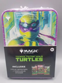 Magic The Gathering Teenage Mutant Ninja Turtles 3-Play Booster Tin Lot of 5 - Image 4