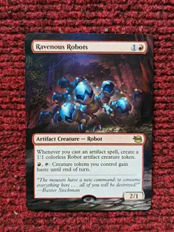 Ravenous Robots MTG Teenage Mutant Ninja Turtles Hand Painted Full Altered Art v - Image 1