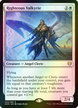MTG Righteous Valkyrie Foil ** Kaldheim ** English - Image 1