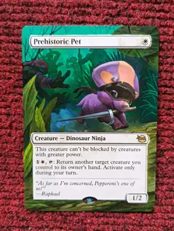 Prehistoric Pet MTG Teenage Mutant Ninja Turtles Hand Painted Full Altered Art v - Image 1