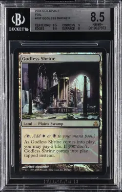 2006 MAGIC: THE GATHERING GUILDPACT FOIL #157 GODLESS SHRINE R BGS 8.5 - Image 1