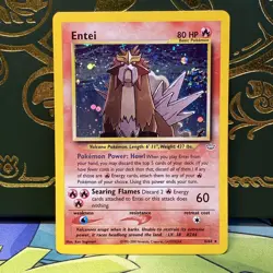 Pokemon 2001 Entei Neo Revelation 6/64 Holo SWIRL Rare LP + - Image 1