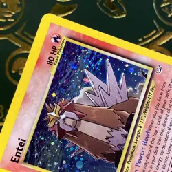 Pokemon 2001 Entei Neo Revelation 6/64 Holo SWIRL Rare LP + - Image 3