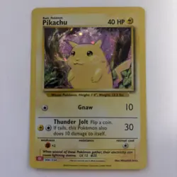 2023 Pokemon Pikachu Base Set Shadowless Gray 58/102 - Image 1